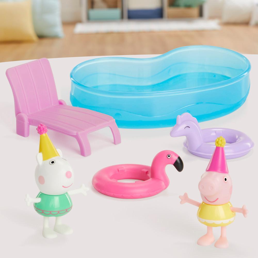 Peppa Pig Toys Peppas Pool Party Playset with 2 Figures Preschool Toys for Kids 3 - Image 4