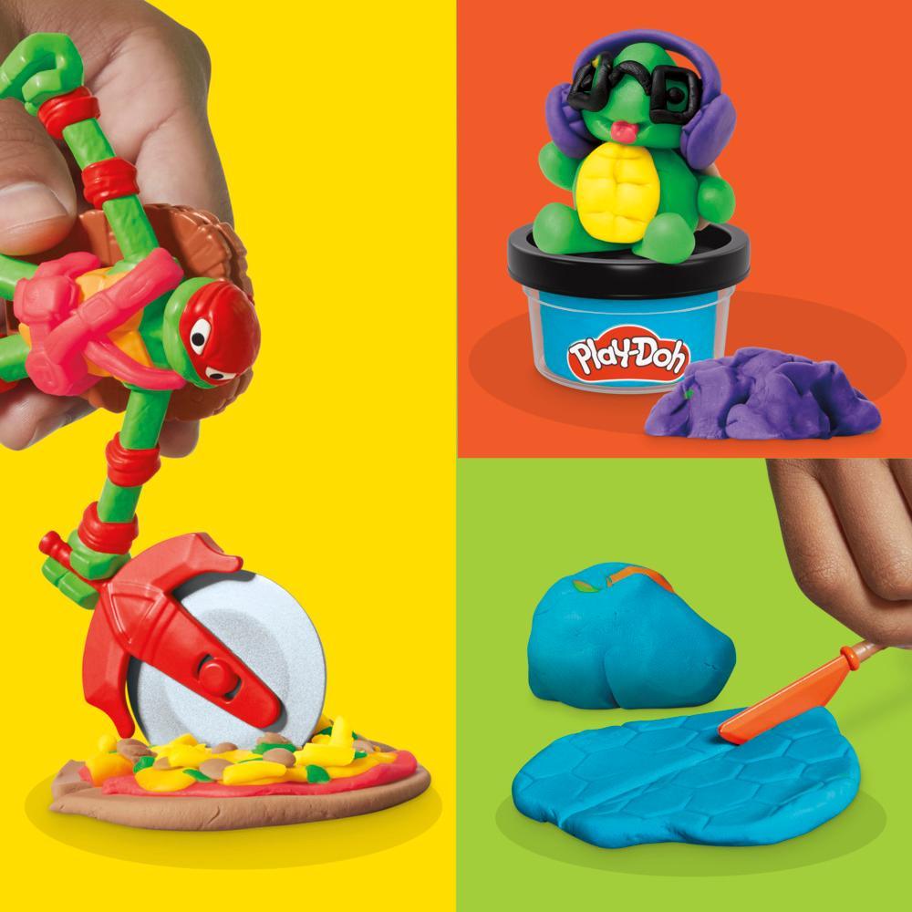 Play-Doh Teenage Mutant Ninja Turtles Cowabunga Creations Bendy 4 Inch Action Figures Set Kids Arts Crafts TMNT Toys for Boys Girls 4 - Image 2