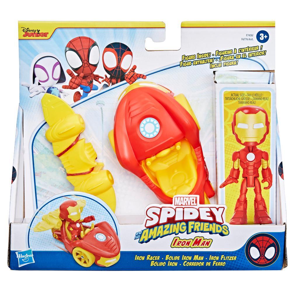 Marvel Spidey and His Amazing Friends Iron Racer Set Action Figure Vehicle and Accessory - Image 2