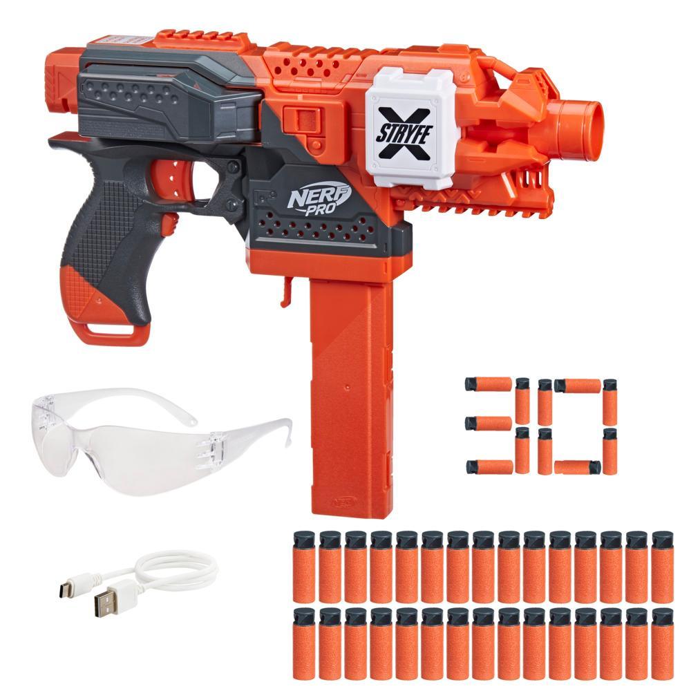 Nerf Pro Stryfe X Dart Blaster Battery 30 Nerf AccuStrike Half-Length Darts Magazine Eyewear - Image 6