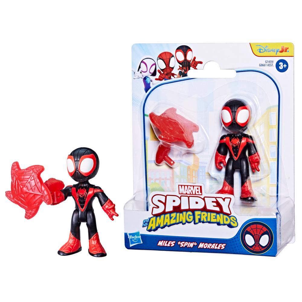 Marvel Spidey and his Amazing Friends Miles Spin Morales Toy with Accessory - Image 4