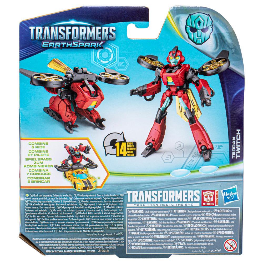 Transformers Toys EarthSpark Warrior Class Terran Twitch 5 Action Figures for Kids 6 - Image 3