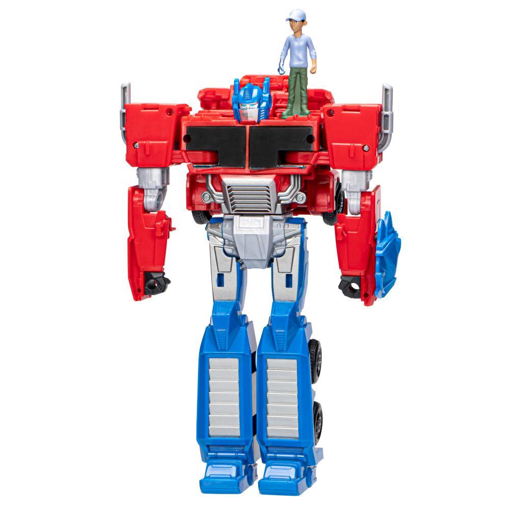 Transformers EarthSpark Spin Changer Optimus Prime Action Figure with Robby Malto Figure - Image 6