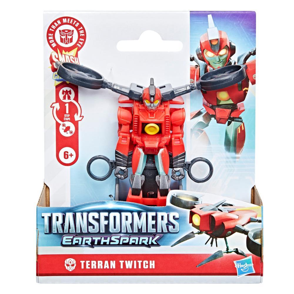 Transformers EarthSpark 1-Step Smash Changers Terran Twitch 4-Inch Action Figure Robot Toys for Boys and Girls 6 and Up - Image 7