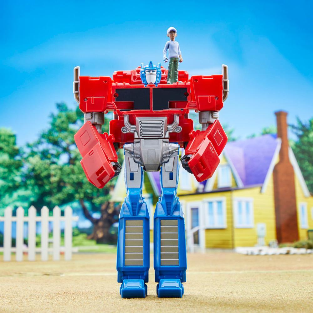 Transformers EarthSpark Spin Changer Optimus Prime Action Figure with Robby Malto Figure - Image 9