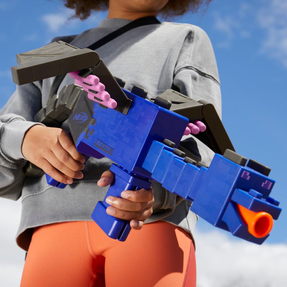 Nerf Minecraft Ender Dragon Blaster and 12 Nerf Elite Foam Darts - Image 5