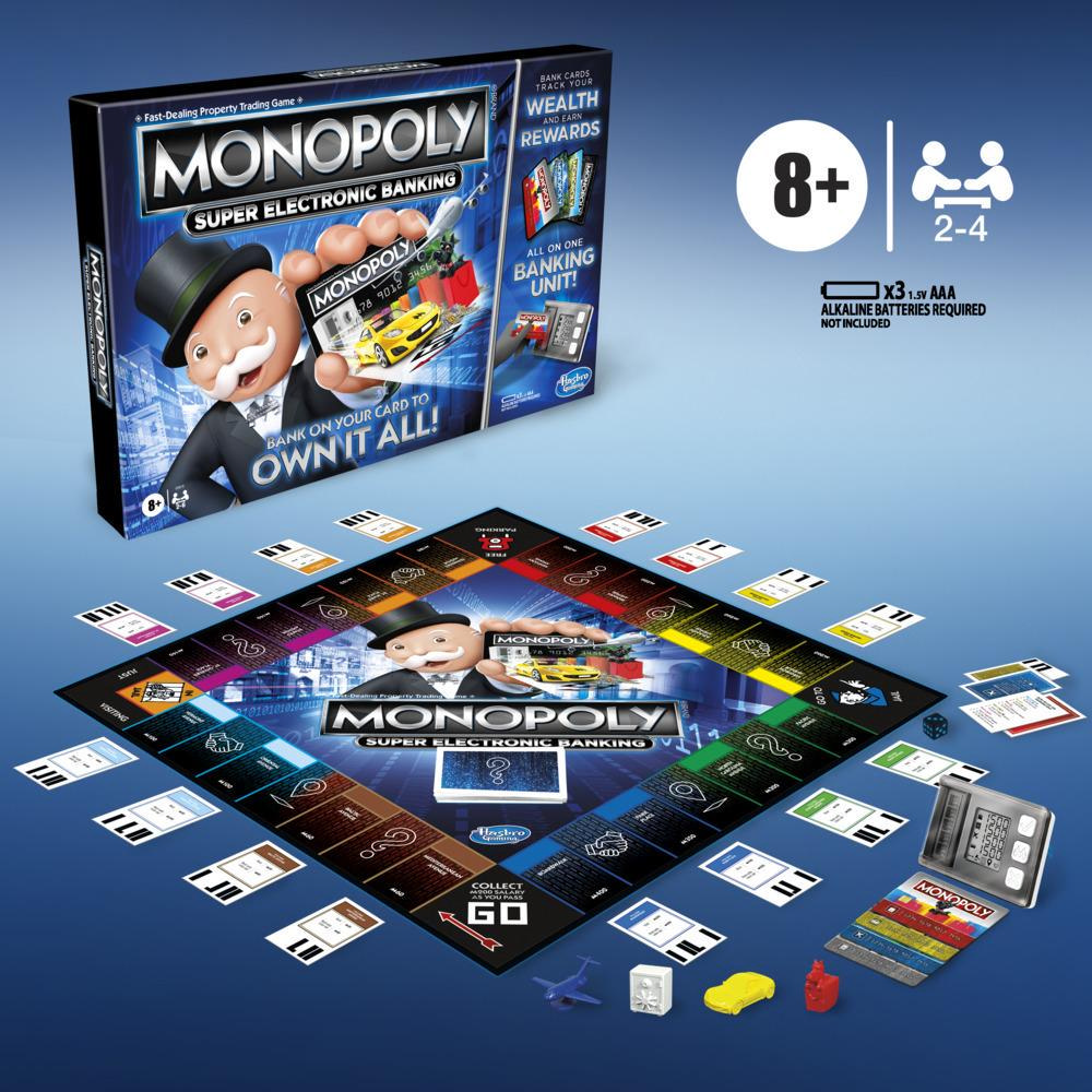 Monopoly Super Electronic Banking Family Board Game with Electronic Banking Unit - Image 2