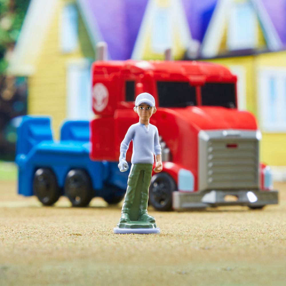 Transformers EarthSpark Spin Changer Optimus Prime Action Figure with Robby Malto Figure - Image 2