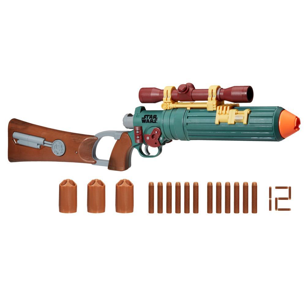 Nerf LMTD Star Wars Boba Fetts EE-3 Blaster The Book of Boba Fett Scope 3 Drums 12 Nerf Elite Darts - Image 6