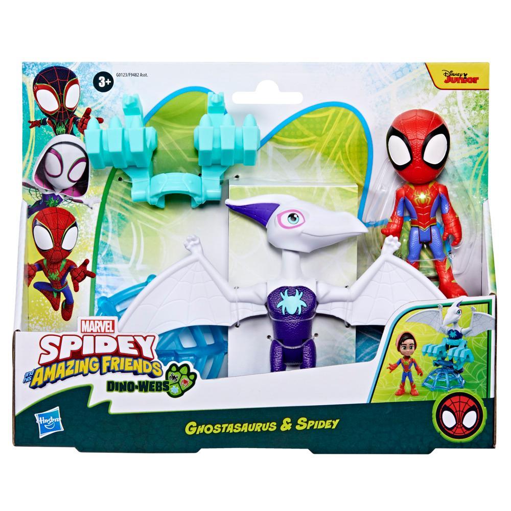 Marvel Spidey and His Amazing Friends Dino-Webs Ghostasaurus Spidey Action Figures Ages 3 - Image 2