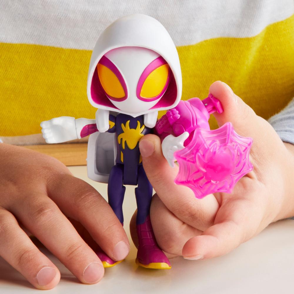 Marvel Spidey and His Amazing Friends Web-Spinners Ghost-Spider Figure Web-Spinning Accessory - Image 3