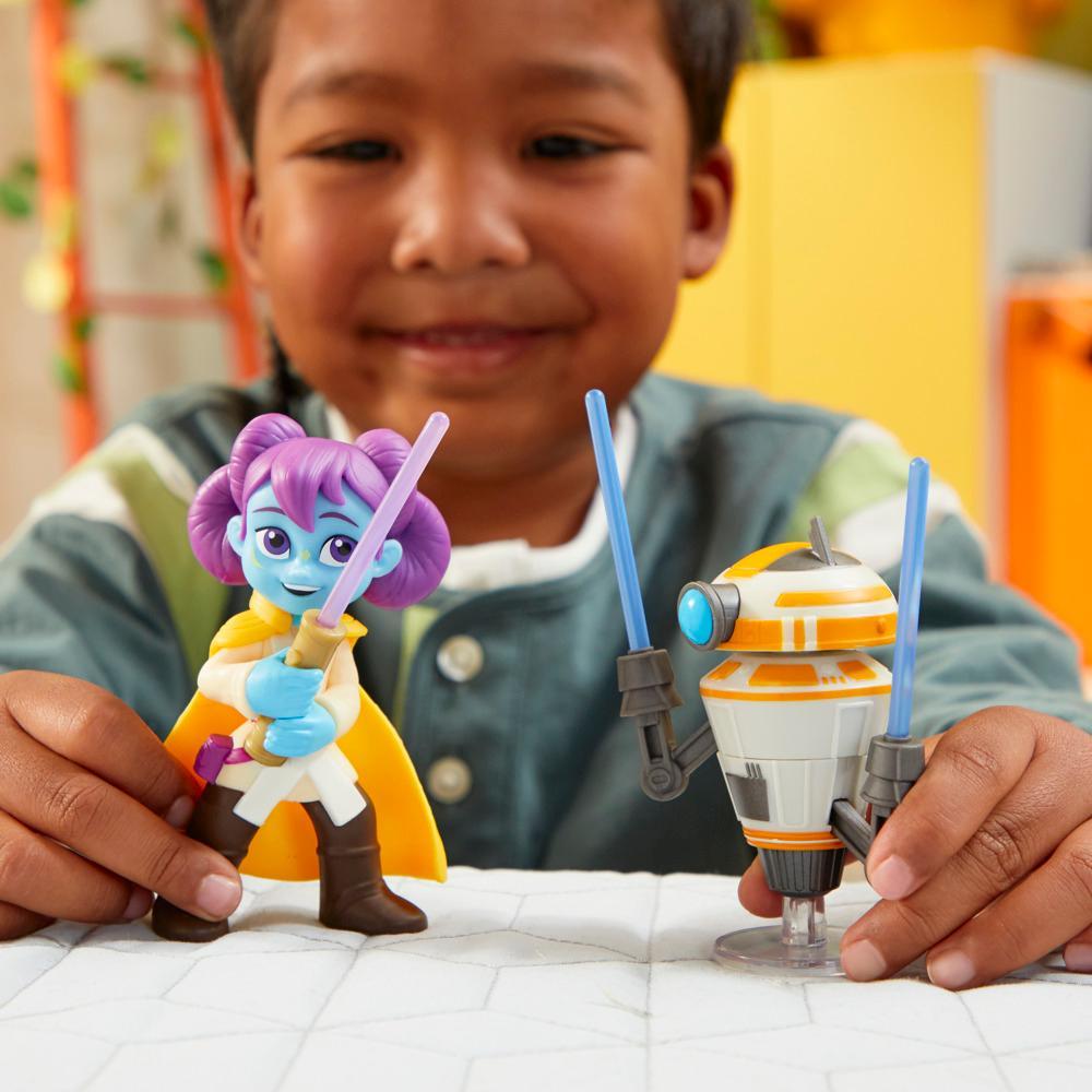 Star Wars Young Jedi Adventures Pop-Up Lightsaber Duel Lys Solay Training Droid Figures 4 - Image 5